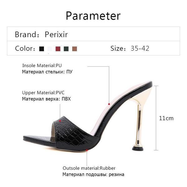 

sandals perixir design women open pointed toe slingbacks metal stiletto heel handmade footwear fashion lady shoes in summer r0db, Black