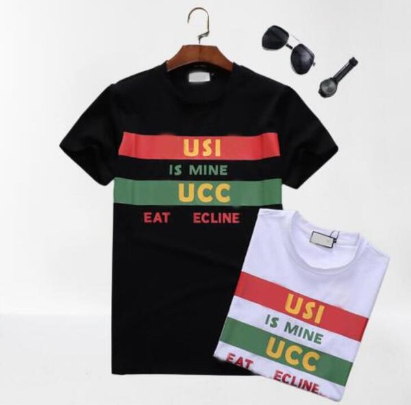 

versatile match mens women t-shirts letter print embroidery men t shirt personality casual short sleeve crew neck tees hip pop m-3xl size#00, White;black