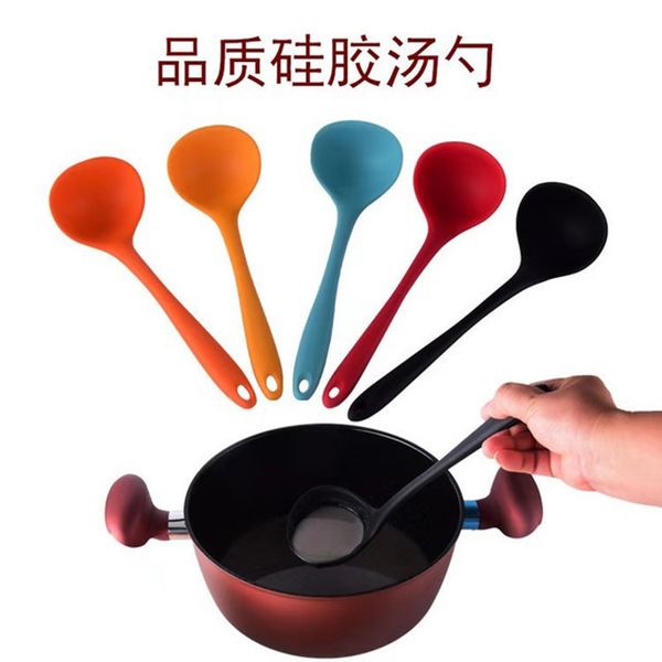 

soup large shell one silicone non stick pot cooking spoon kitchen utensils