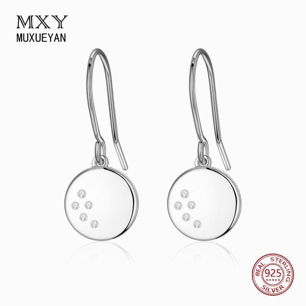 

hoop & huggie 925 sterling silver five small zircon circle earrings for women fine simple jewelry muxueyan, Golden;silver