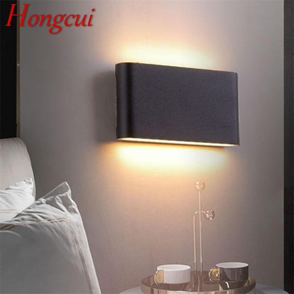 

hongcui outdoor led wall sconces patio waterproof ultra thin bedside lights decorative for courtyard balcony living room lamps