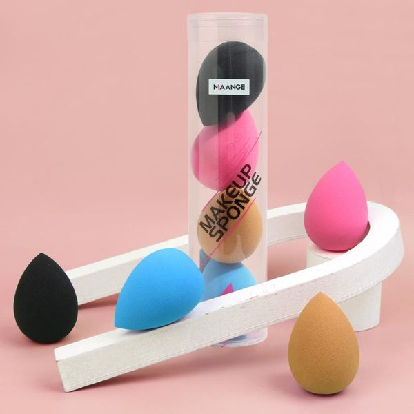 

sponges, applicators & cotton maange 3/4 pcs makeup sponge with case blender cosmetics foundation concealer blending powder cream make up pu