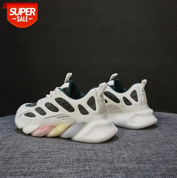 

daddy shoes women's early net red ins leather thick bottom all-match super fire show feet small casual sneakers #ta5q