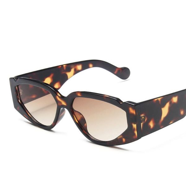 

sunglasses 2021 small frame cat eye women mens leopard color clear ocean lens sun glasses men thick goggle uv400, White;black