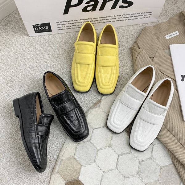 

2021 spring flats women fashion low heel female sandals loafers shoes casual slip on work shoes for woman british style flats, Black