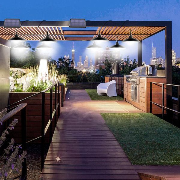 

solar lamps led light chandelier emergency waterproof single/double heads lamp for outdoor or indoor camping terrace garden home yard