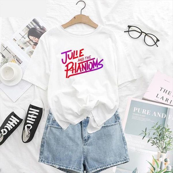 

julie and the phantoms mens t shirts men harajuku short sleeve sunset curve graphic tee clothes camisetas girl, White;black
