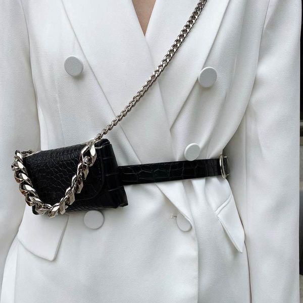 

women fanny pack chain shoulder bag vintage waist packs trendy belt phone mini ladies luxury designer purse bags