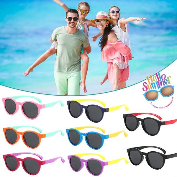 

sunglasses polarized kids children sun glasses silicone safety boys girls outdoor traveling baby gift uv400 eyewear, Blue