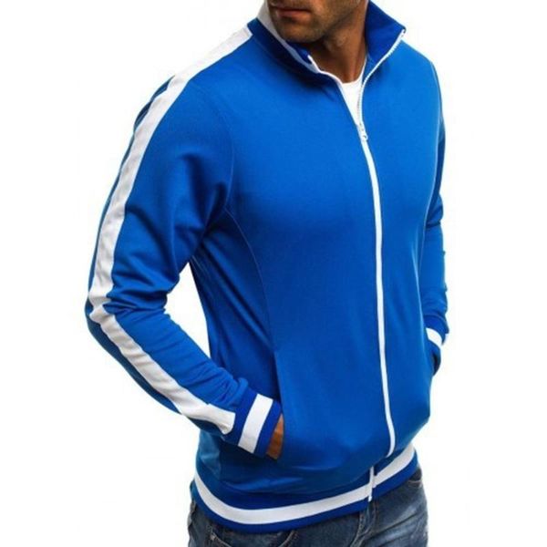 

men's jackets zogaa men thin sports fashion casual stand sleeve zipper cotton slim solid jacket long coat, Black;brown