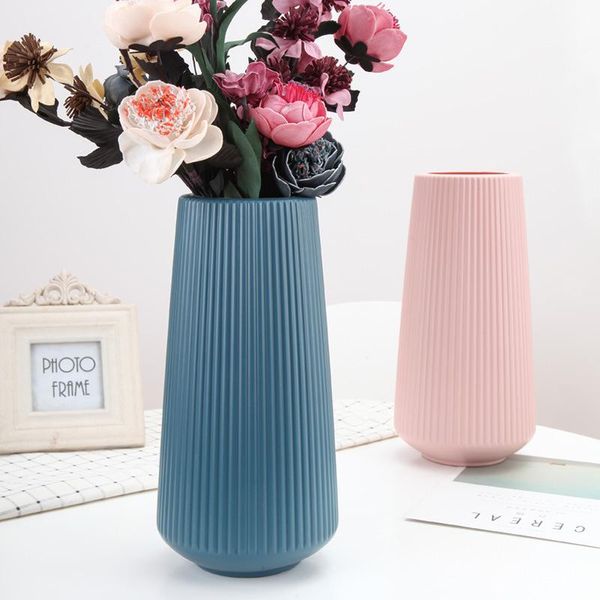 

vases origami white plastic vase imitation ceramic artificial flower bottle for dining table nordic decoration home pot