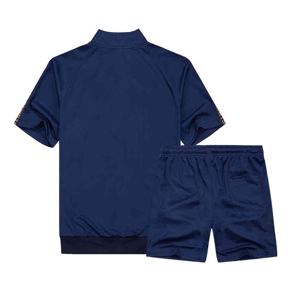 

men's tracksuits summer men 2 piece sets short sleeve mens streetwear casual sports suit t-shirt+shorts 2021 set clothing k29f, Gray