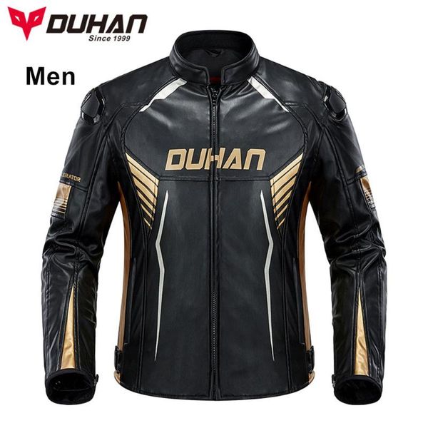 

motorcycle apparel duhan couples jacket for men and women leather jackets fall-resistant locomotive moto racing suits warm reflective