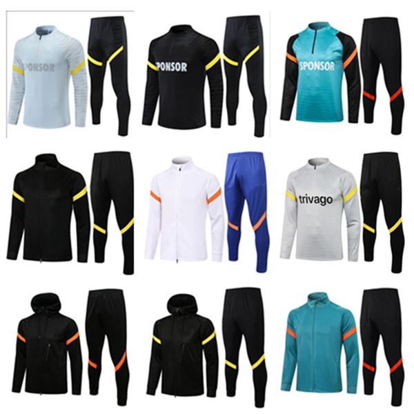 

2021 2022 lukaku pulisic soccer training jerseys suit kante tracksuit jacket 20 21 pedro fabregas football jackets set survetement chandal j, Black;yellow