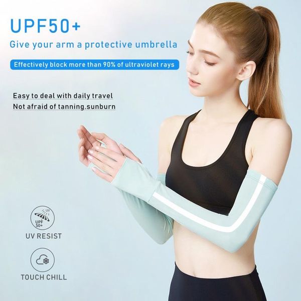 

elbow & knee pads outdoor sports non-marking arm guards ice silk fabric support sunscreen sleeve uv protection warmer, Black;gray