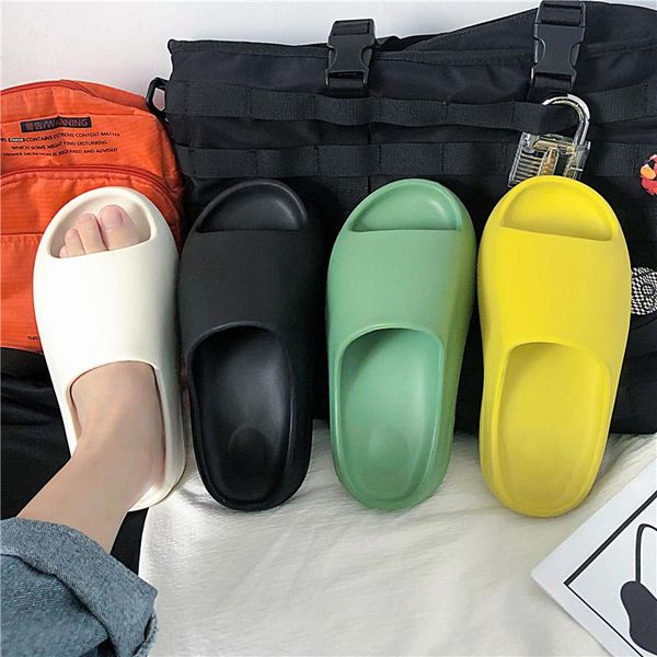 

slippers summer flat slides women men casual beach shoes eva soft non-slip bathroom home women's sandals, Black