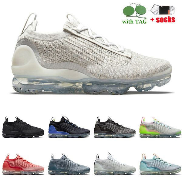 

vapourmaxs 2021 fly knit running shoe 360white pure platinum volt triple black oreo grey obsidian off women mens jogging sports sneakers