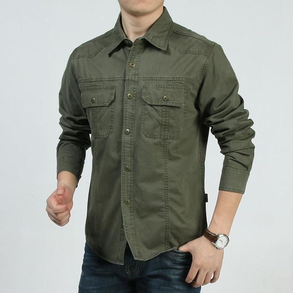 

100% cotton casual long sleeve shirt men spring autumn business full shirts dress military uniform plus size 6xl men's, White;black