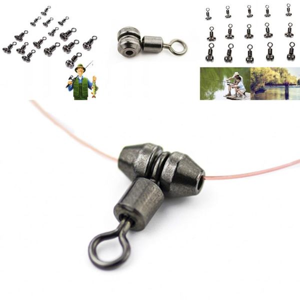 

fishing hooks 2021 10pcs carbon steel ball bearing barrel rolling swivel stainless connector solid ring drop