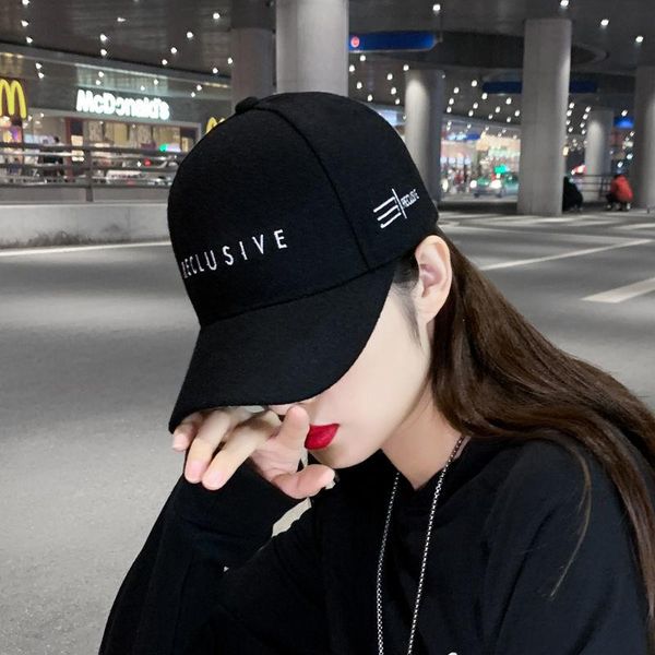

caps & hats baseball cap women's fashion net red embroidery shading korean 2021 versatile spring and autumn summer hat, Yellow