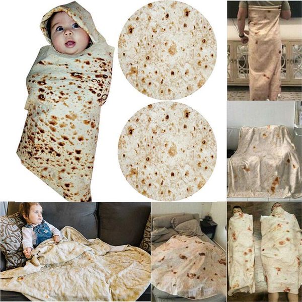 

blankets round novelty blanket baby creation wrap soft giant towel pancake mexican roll pattern mat