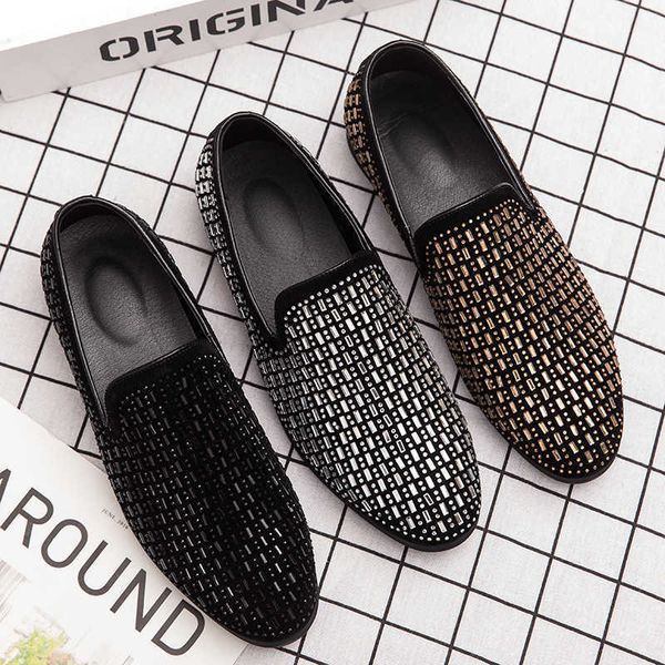 

large 2021 spring men's shoes korean casual leather fashion trend business formal, Black