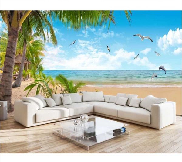 

xuesu sea view room whole house customized 3d wallpaper atmospheric ultra hd landscape mural 8d waterproof wall cover wallpapers
