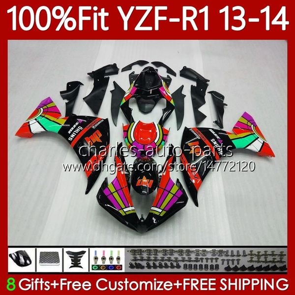 Carrozzeria per stampi ad iniezione per YAMAHA YZF-R1 YZF R 1 1000CC YZF1000 13-14 Corpi 97No.140 YZF R1 1000 CC 2013-2014 YZFR1 13 14 YZF-1000 2013 2014 Kit carenatura OEM rosso chiaro