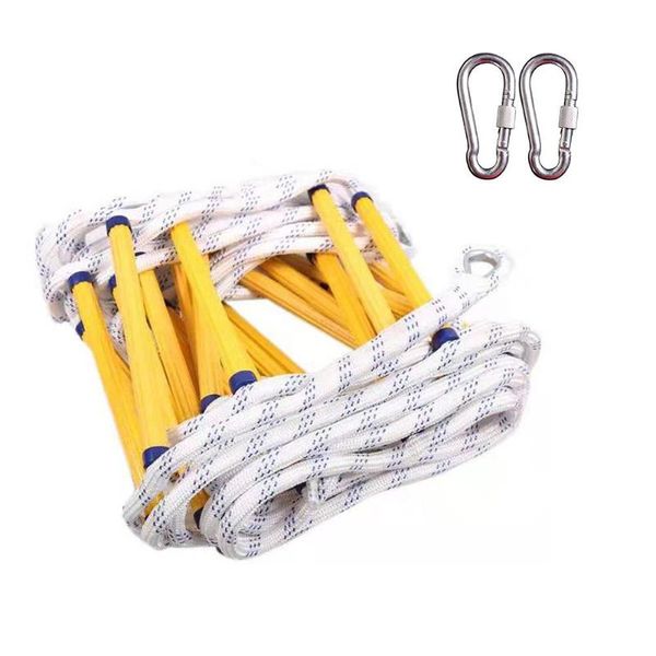 

cords, slings and webbing 5m/8m/10m/15m emergency safety ladder with hook carabiner for children kids escape from window balcony