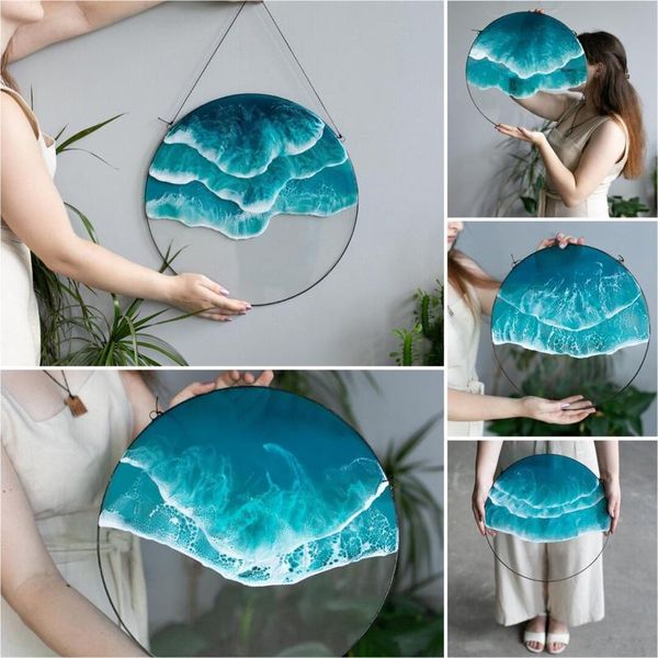 

garden decorations beach bathroom decor and accessories themed hanging sign wall art summer tropical ocean wave 2021