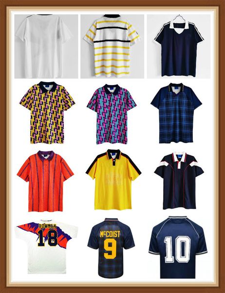 

scotland retro 1982 1986 world cup soccer jersey equipment kits 1978 1988 1990 1991 1992 1993 1994 1996 1998 2000 classic vintage football s, Black;yellow