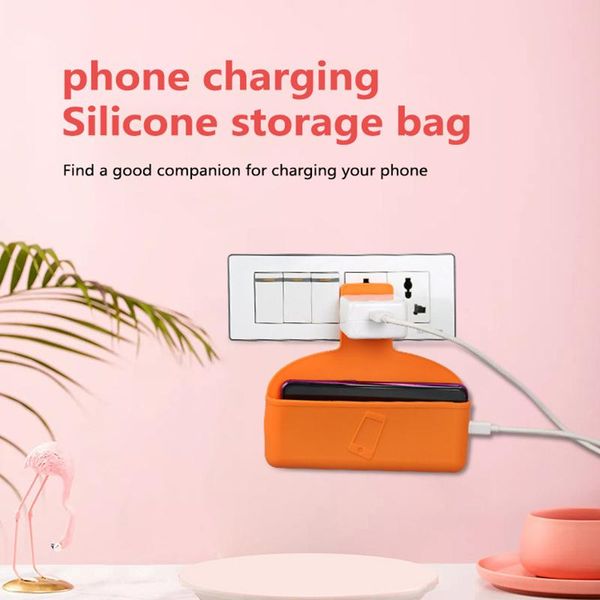 

mobile phone silicone wall hanger bag mount adapter storage hanging holder home organization bags