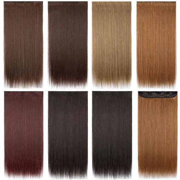

wig female long straight five card tracels hair 5 clip wig patch