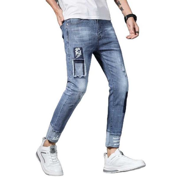 

biker jeans levi streetwear short slp pants new design men jean wolf, Blue