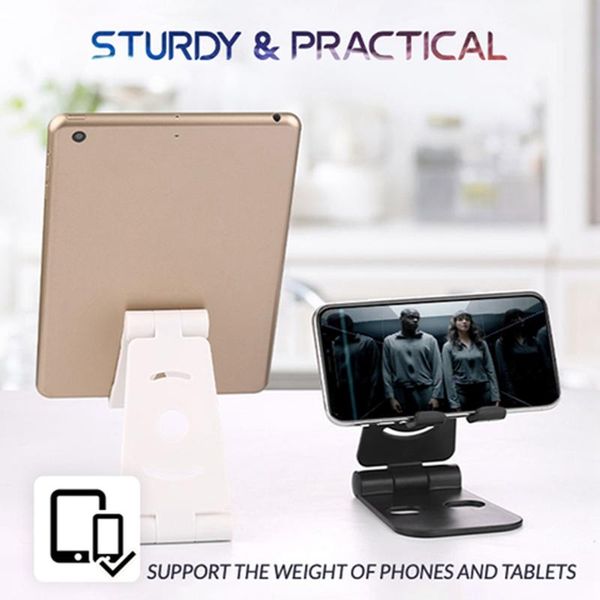 

1pc portable mini mobile phone holder foldable desk stand 4 degrees adjustable universal accessories cell mounts & holders