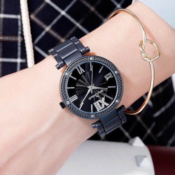 

wristwatches women watch black montre femme 2021 women's fashion matte surface relojes para mujer luxury wrist watche for, Slivery;brown