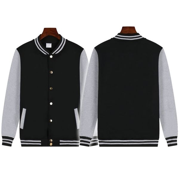 

baseball jacket men's advertising sweater long sleeve class uniform, Black