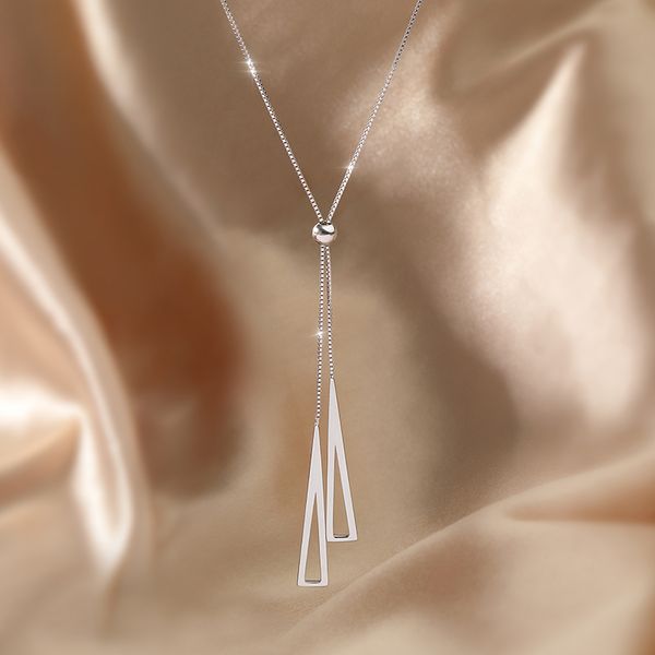 

boutique jewelry for women geometric necklace female niche design feeling wind necklace chain of clavicle new contracted temperament, Silver