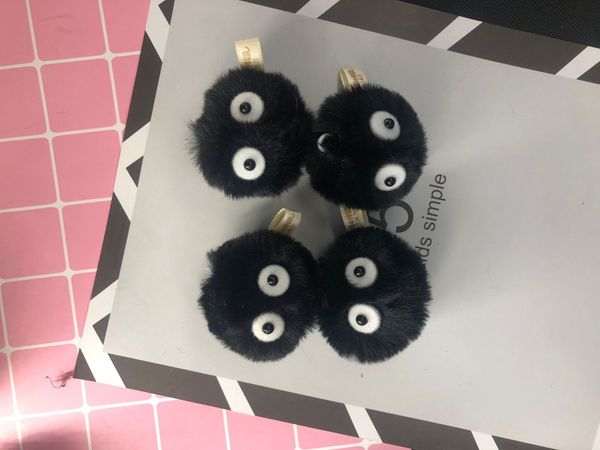 

mobile phone mini girl cute black charcoal pendant plush small cartoon fashion wizard schoolbag pendantfashion creative car key chain, Silver