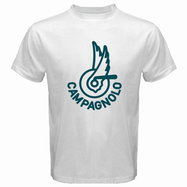 

new campagnolo bicycle vintage logo men's white t-shirt size s to 3xl, White;black
