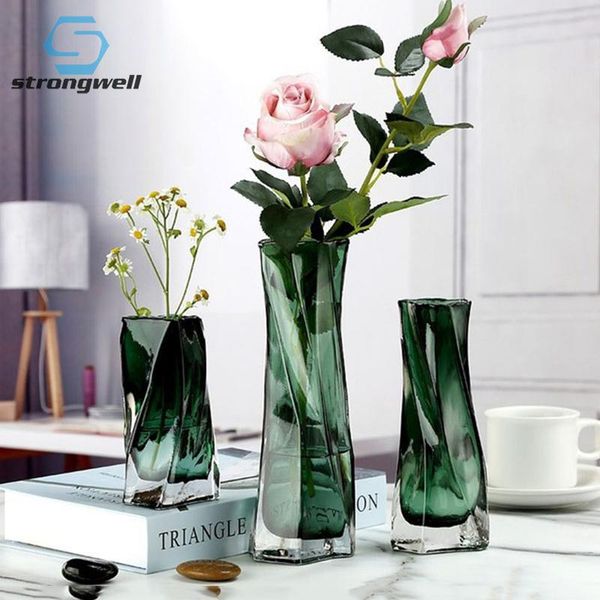 

vases strongwell 3d solid glass vase artware home living room decoration ornament housewarming gifts deskdisplay furnishings gift