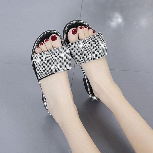 

designer flat rubber woman's slippers low beach shoes platform luxury slides sabot 2021 summer microfiber bonded leather pu, Black