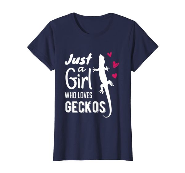 

just a girl who loves geckos reptile woman shirt, White;black