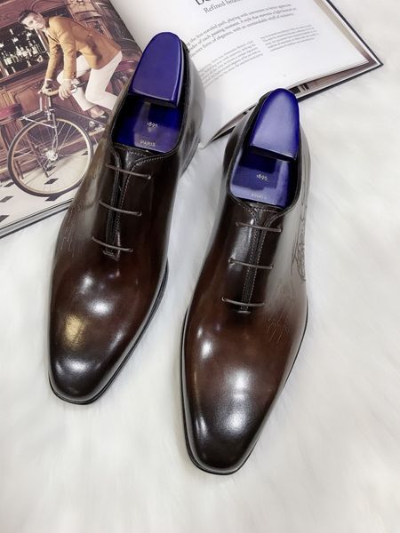 

men's commercial handmade calfskin leather shoes, Red;white