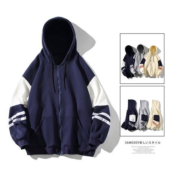 

hoodiesroora couple's spring and autumn fried street sweater men's ins super fire tide brand loose coat, a sense of minority desig, Black