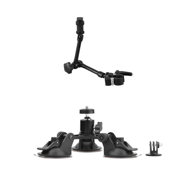 

pcs 11 inch articulating magic arm & 1 car suction cup holder lighting studio accessories