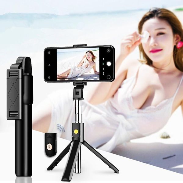 

selfie monopods kaiqisj k07 wireless bluetooth stick foldable mini tripod expandable monopod with remote control for ios android