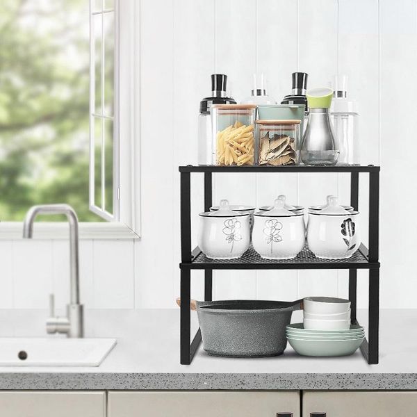 

hooks & rails kitchen multi layer storage rack detachable layered seasoning deskorganizer shelf cabinet