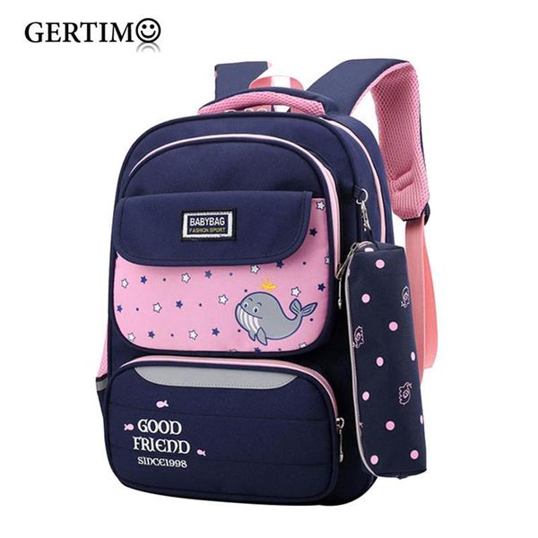 

primary children cute cartoon animal printing waterproof school bags boys girls orthopedic schoolbags backpacks kids