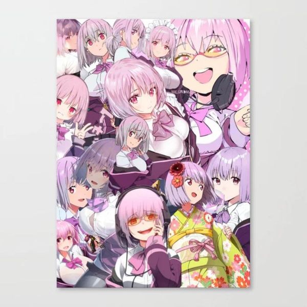 

paintings wall art pictures canvas akane shingo collage poster home girl decoration modular painting hd printed no framed for bedroom